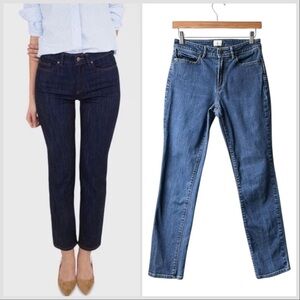 Ann Mashburn Straight Leg 5 Pocket Stretch Denim Jeans Blue Sz 27